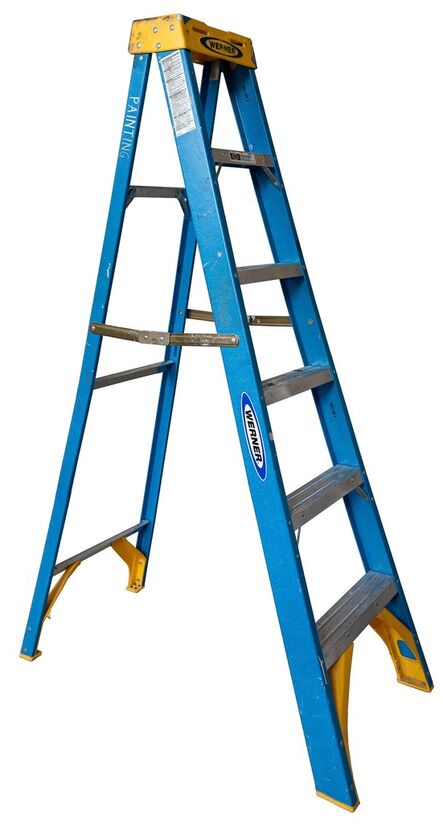 Jennifer Williams, ‘Medium Open Folding Ladder: Blue with Yellow Top’, 2012