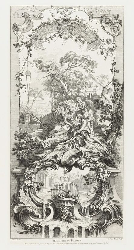 Charles-Nicolas Cochin the younger, ‘Triomphe de Pomone [Triumph of Pomona] from Nouveaux Morceaux pour des paravents [New Concepts for Screens]’, 1740