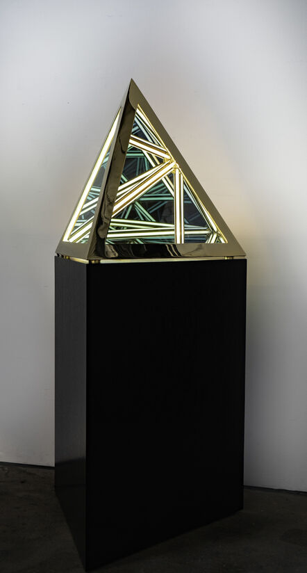 Anthony James, ‘24" Tetrahedron (Gold)’, 2020