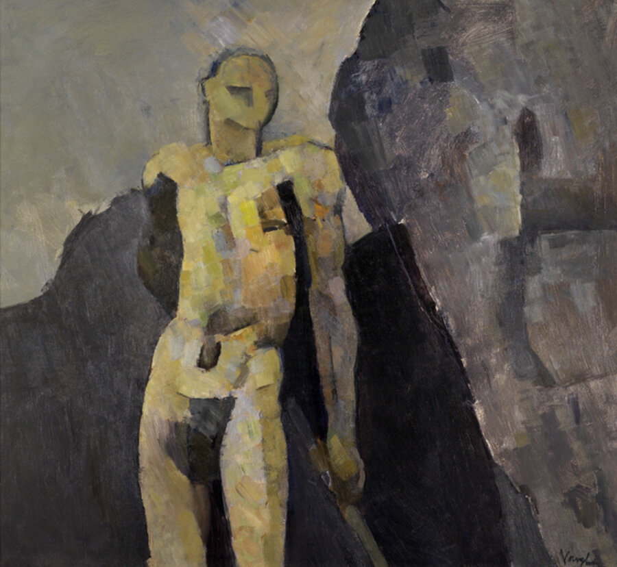 Nude Against a Rock