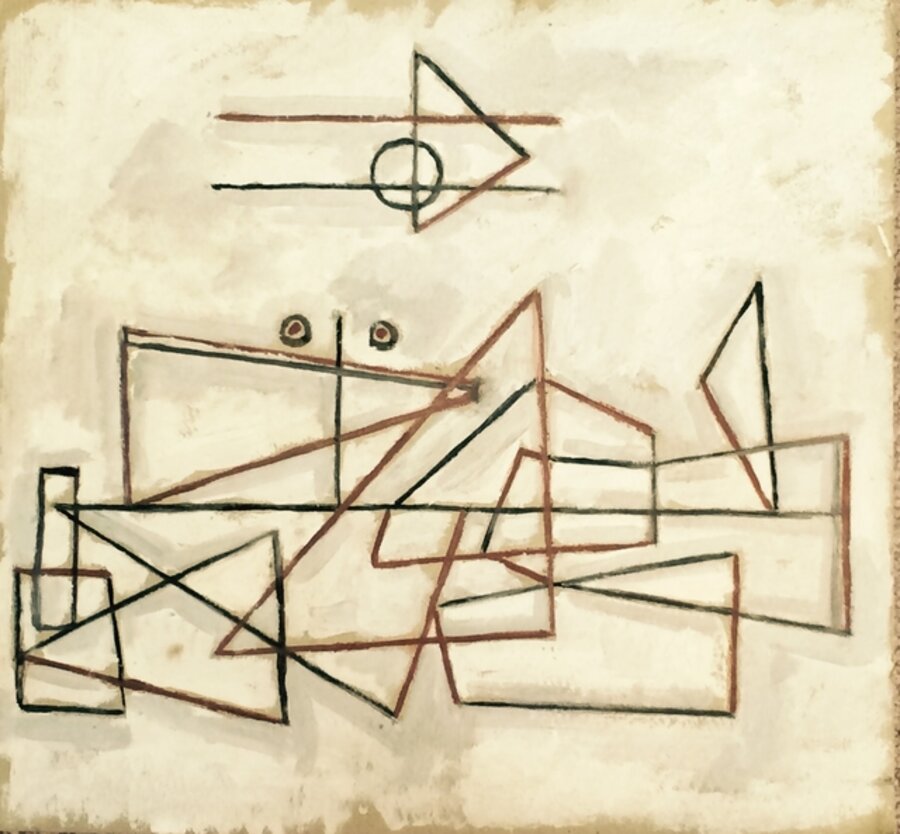 Geometrías en fondo blanco