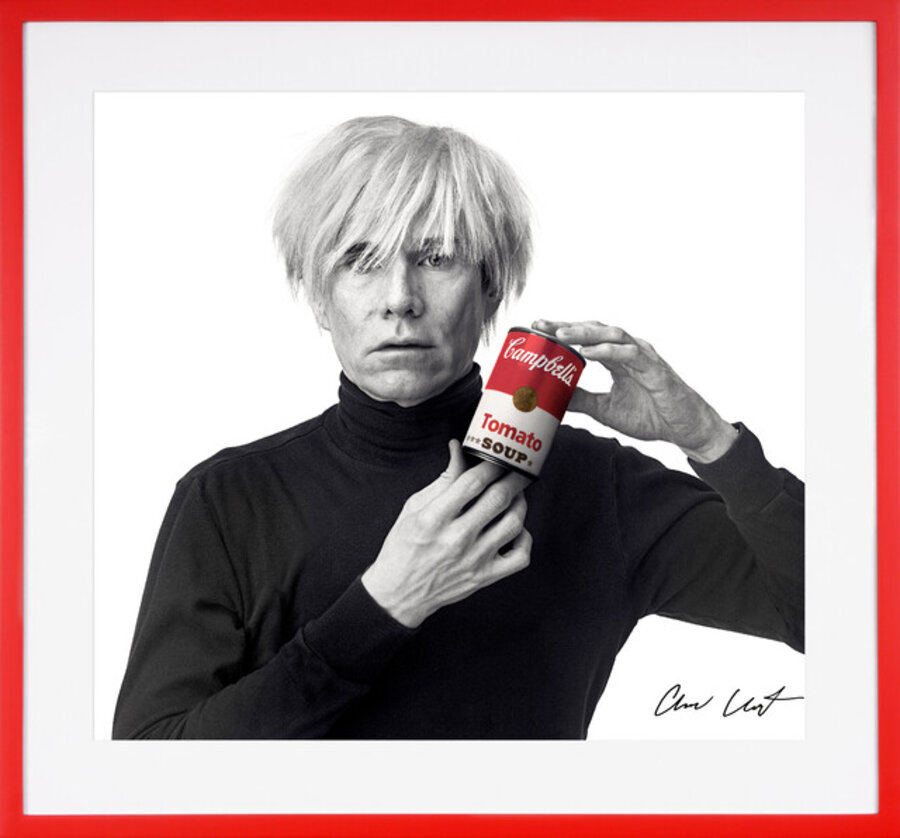 Archival 'Andy Warhol with Red Campbell's Soup' Photographic Print