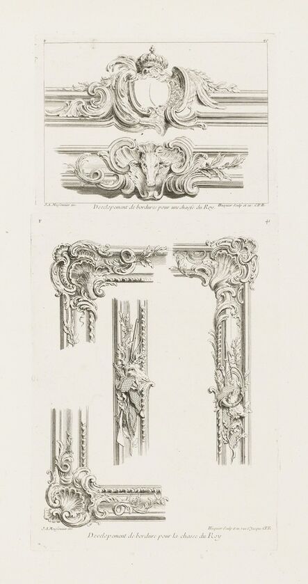 Juste-Aurèle Meissonnier, ‘Design of Two Border Details’, 1748