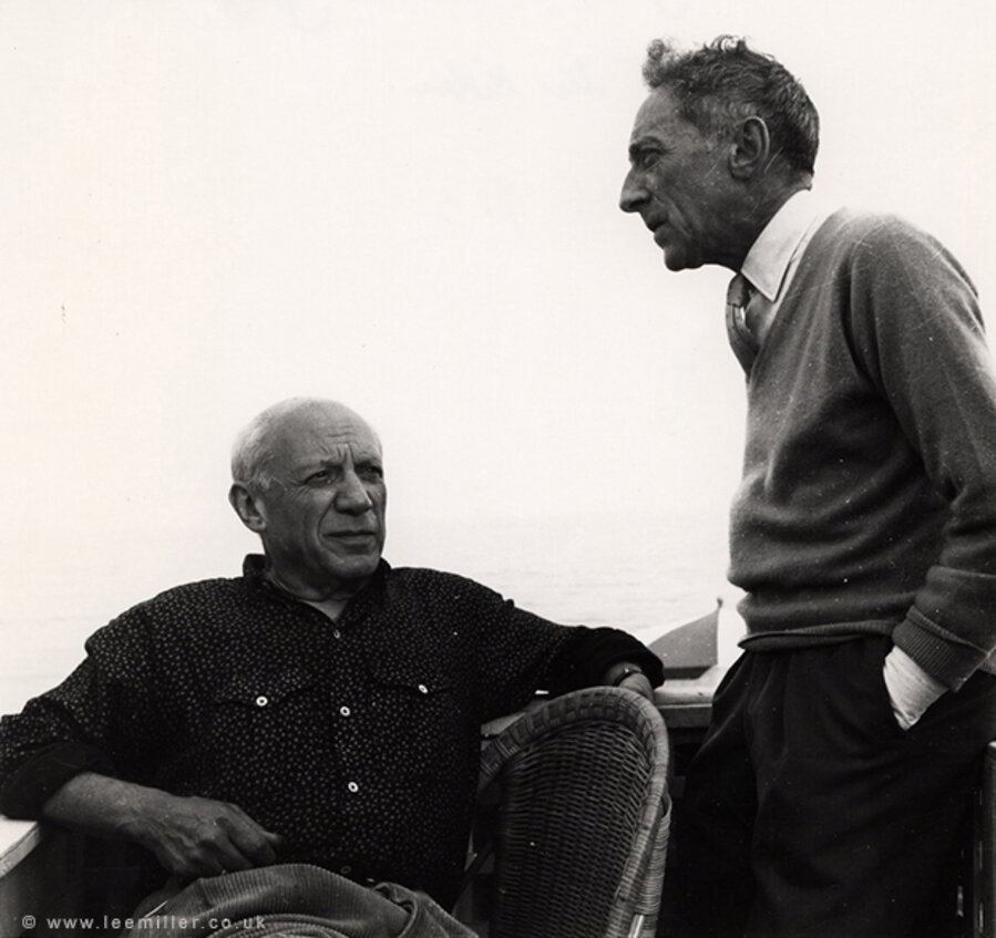 Picasso and Jean Cocteau, Golfe -Juan, Côte d'Azur, France