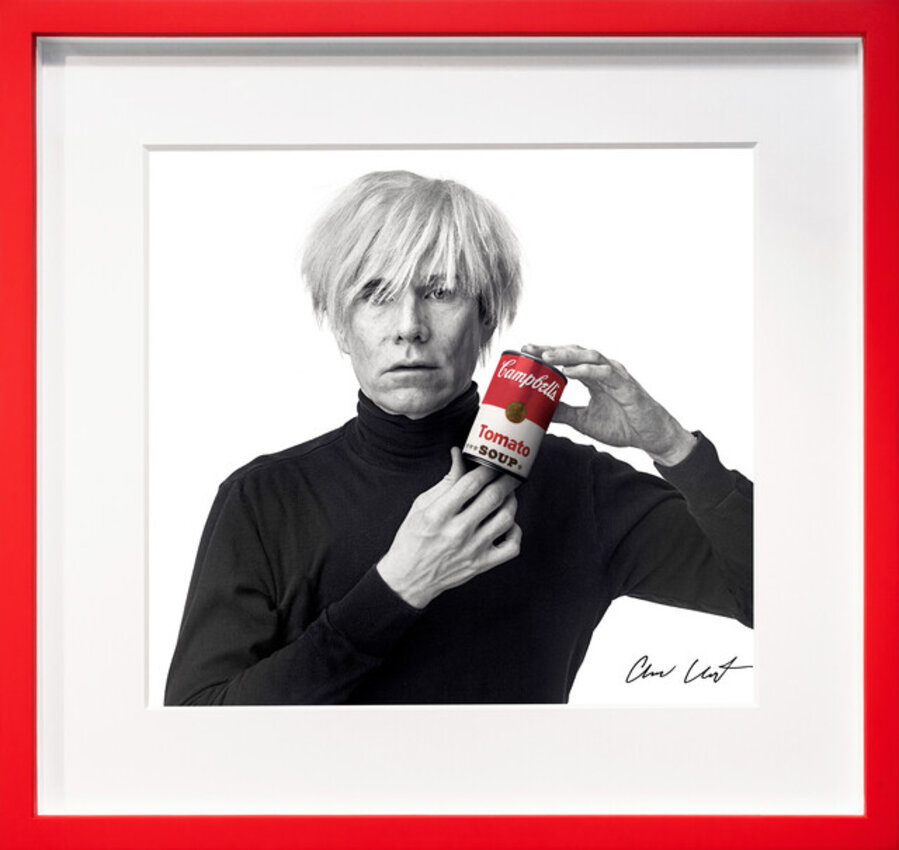 'Andy Warhohl with Red Campbell's Soup' Archival Photographic Print