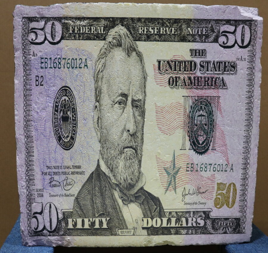 Knocking at the Door (money stone 50 USD)