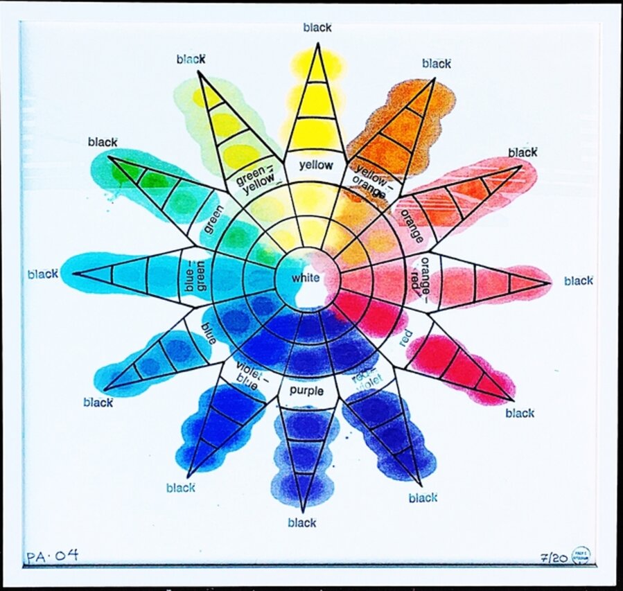 Polly Apfelbaum - Color Circle and Star (Framed)