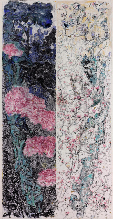 Peng Kanglong 彭康隆, ‘Wild Garden with Peonies and Vines 乱花之牡丹与藤蔓’, 2008