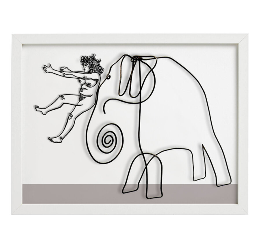 Grace Sliding Down The Nose of Calder's Elephant