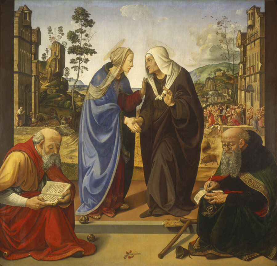 The Visitation with Saint Nicholas and Saint Anthony Abbot