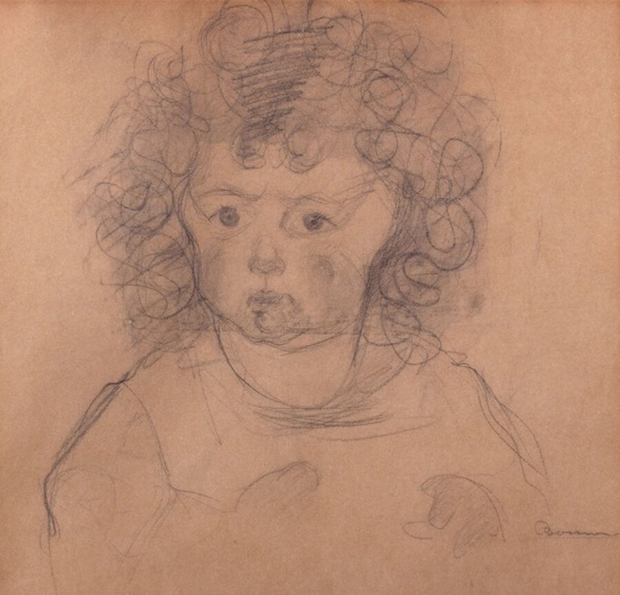 Girl with curly hair, (portrait of Fiammetta Sarfatti)