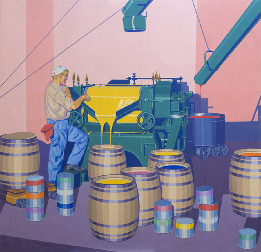 Original Painting for Cincinnati Union Terminal Mosiac: Ault and Wiborg (Inks and Varnishes)