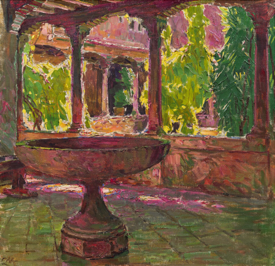Cloister in the monastery San Gregorio in Venice
