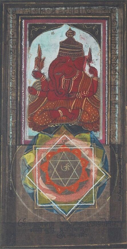 Dipak Banerjee, ‘Ganesha, Hand Made Pigments on Canvas by Modern Artist "In Stock"’, 2005