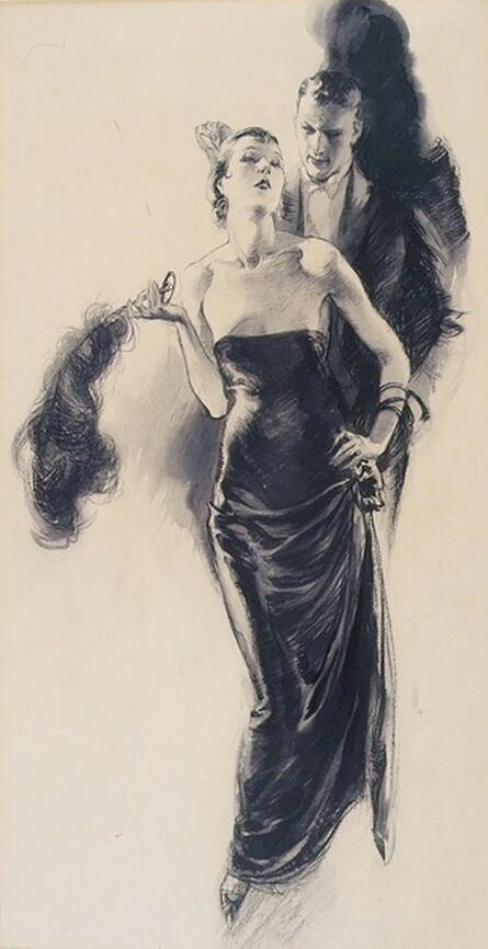 John Lagatta, ‘Elegant Woman with Fan’, 1929