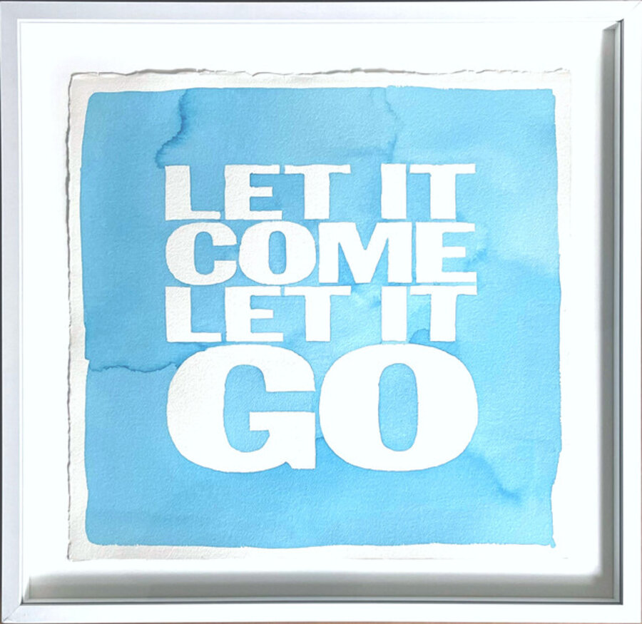 John Giorno, LET IT COME LET IT GO (unique work, acquired from the Rubin museum)
