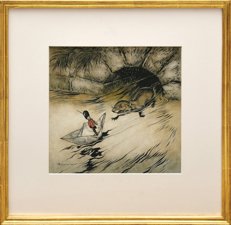 “The boat rushed on; the rat followed, gnashing its teeth”.