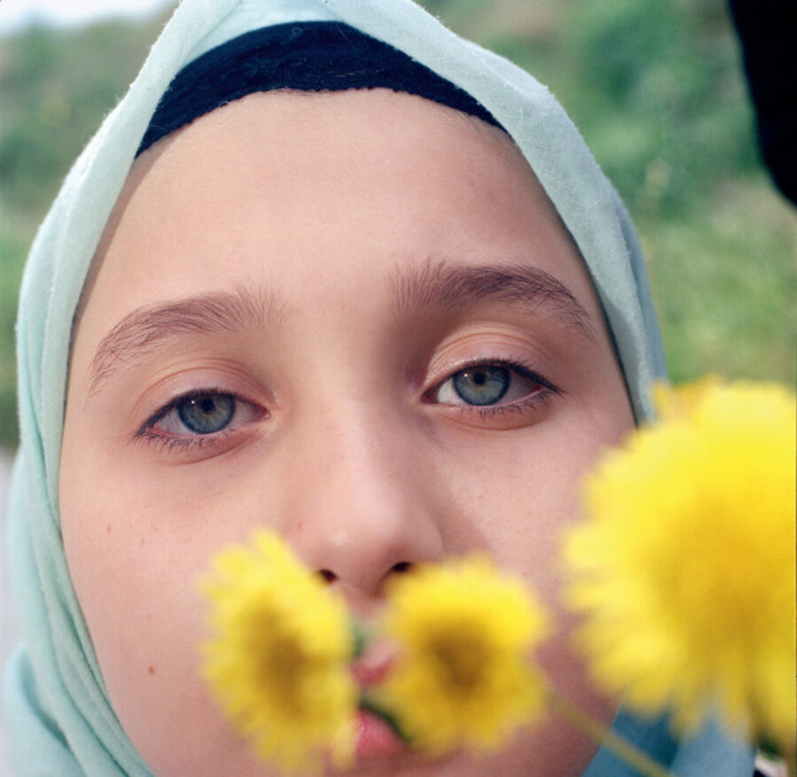 Eight-year-old Büşra’s first year as the youngest member of the Qur'an school. Istanbul, Turkey