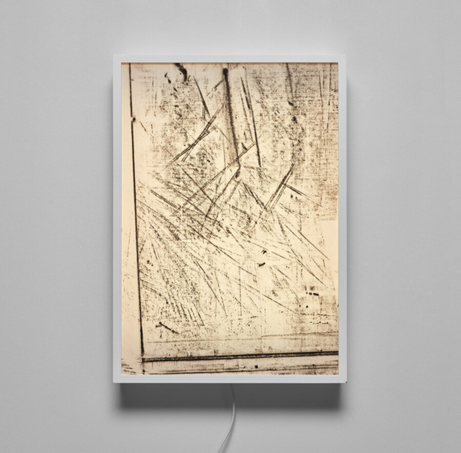 Untitled (work table rubbing)