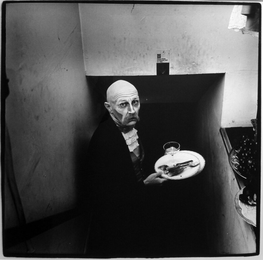 Sydney Chandler Faulkner as the Butler in Charles Ludlam's 'Camille'
