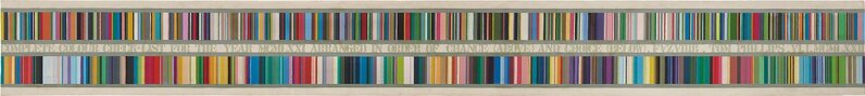 Tom Phillips, ‘COMPLETE COLOUR CHECK FOR THE YEAR MCMLXXI ARRANGED IN ORDER OF CHANGE (ABOVE) AND CHOICE (BELOW)’, 1971, Painting, Oil on canvas, Phillips