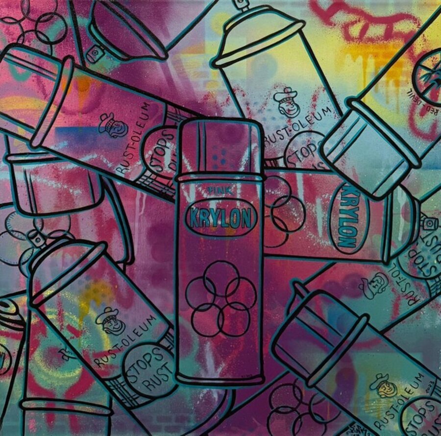 Eclectic Purple Cans