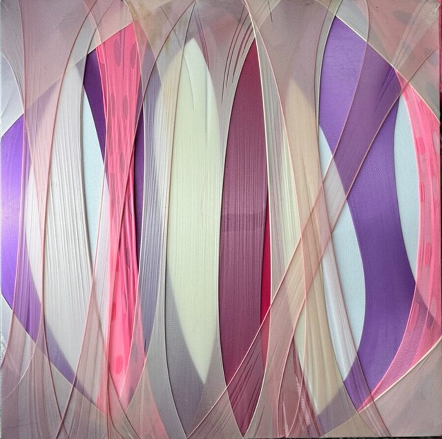 Composition in pink and purple for Kagiso (peace)