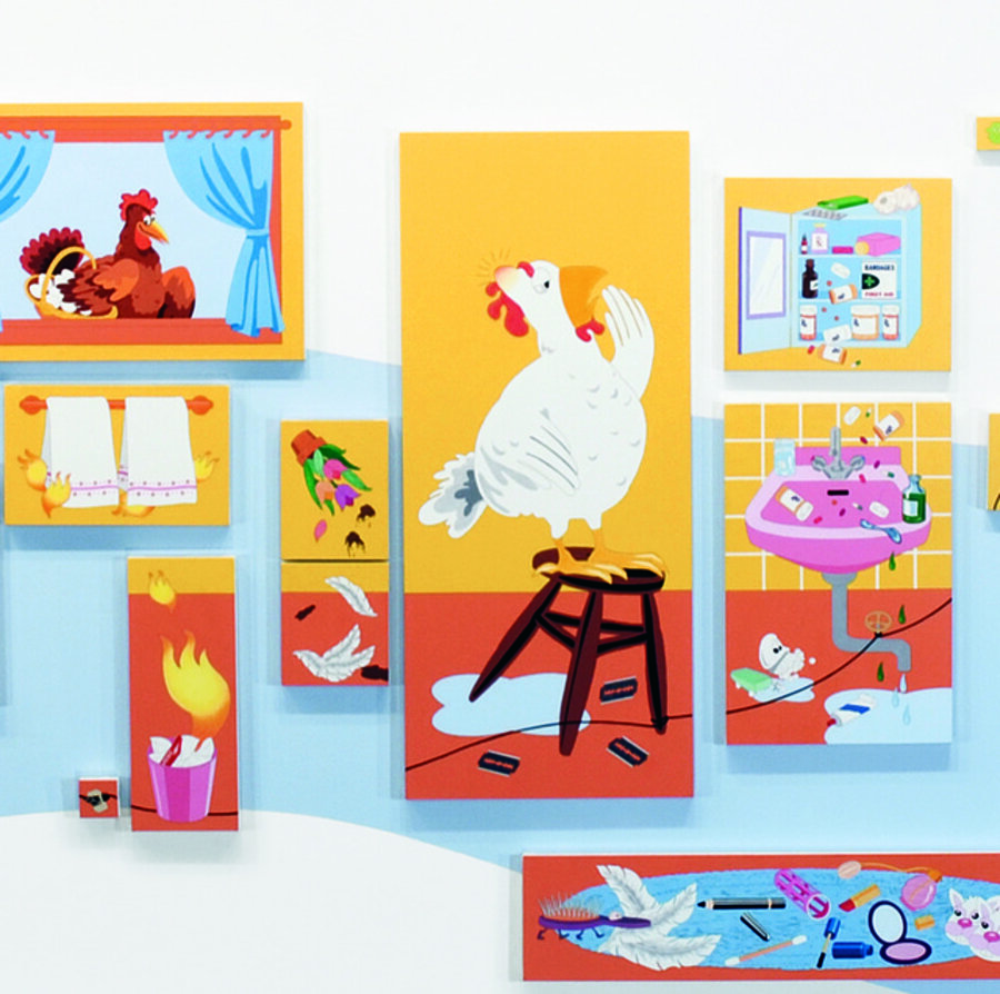Chicken Little and the Culture of Fear: Scene II, The Bathroom (detail)