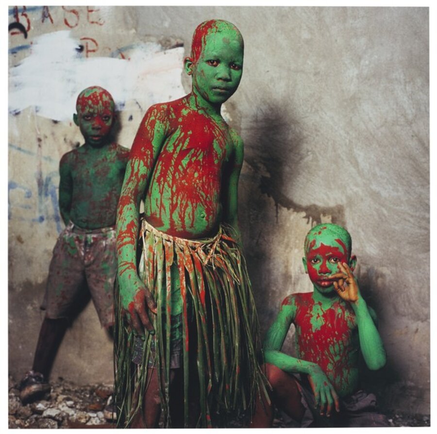 Three Painted Boys, Jacmel, Haiti