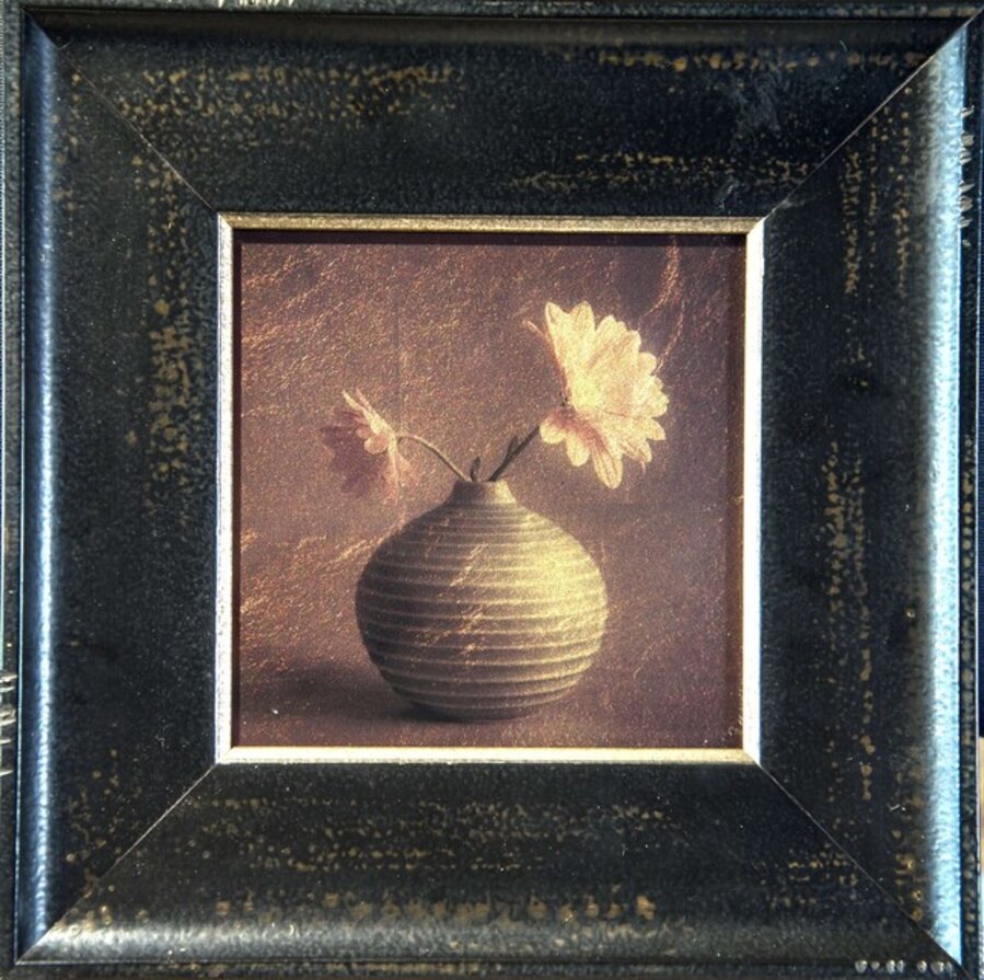 Green Vase With Daisies