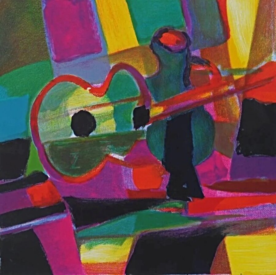 Guitar Et Pichet Vert (Guitar & Green Pitcher)