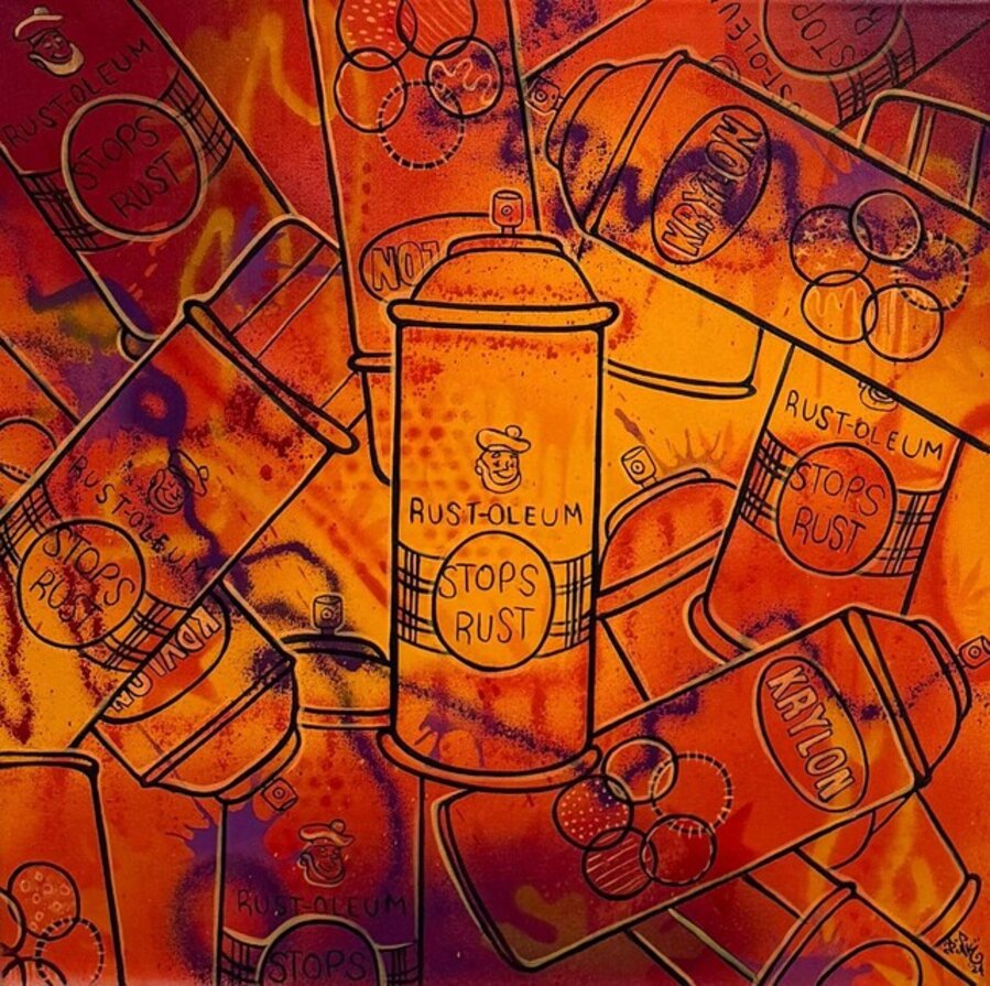 Eclectic Orange Cans