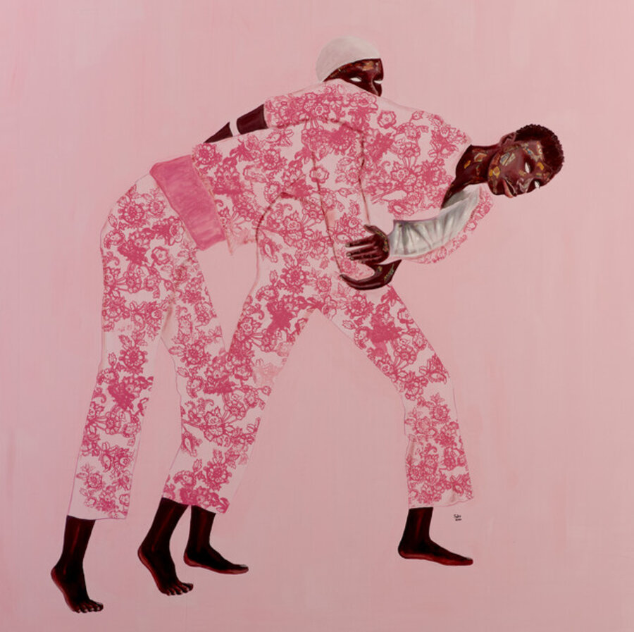 Wrestling Brothers In Pink