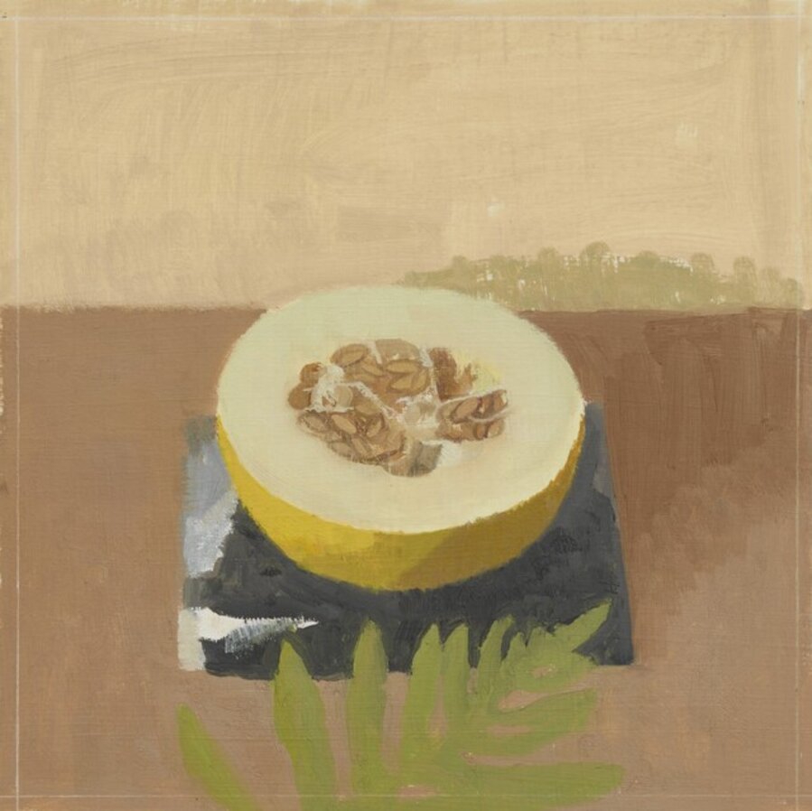 Cut-open Melon with Fern