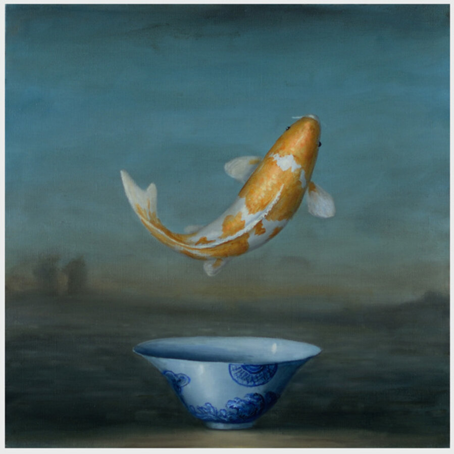 Landscape (Koi and Blue Bowl)