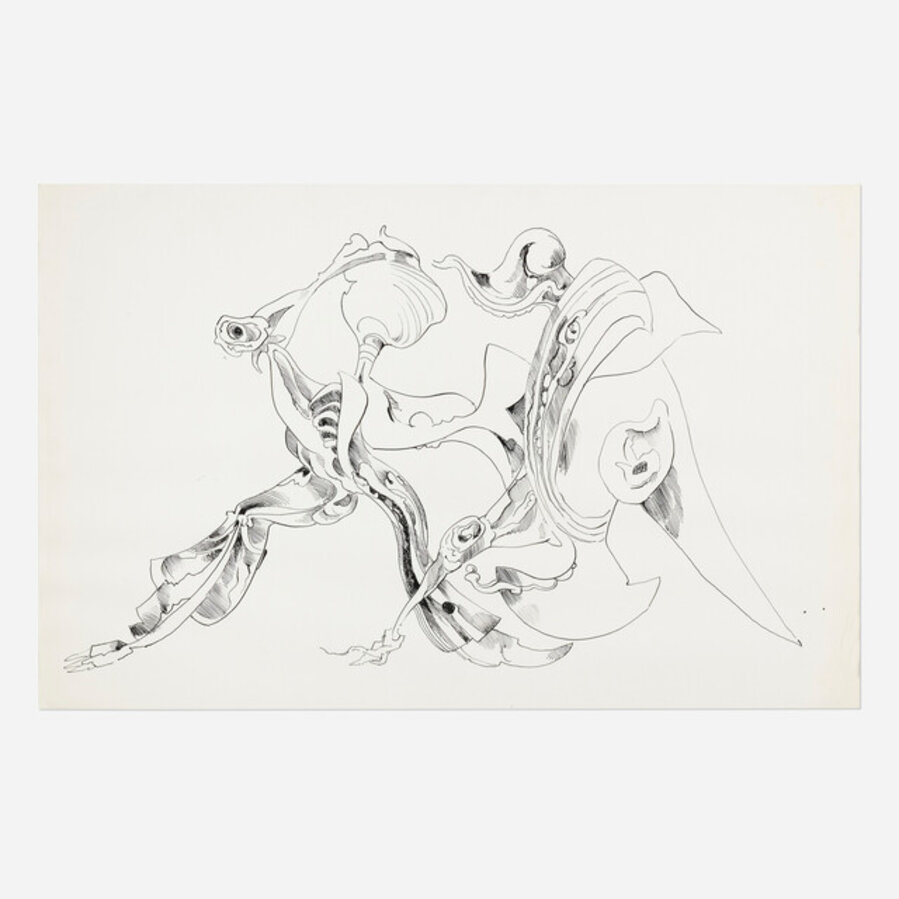 Untitled (Surrealist Study of Dancing Figures)