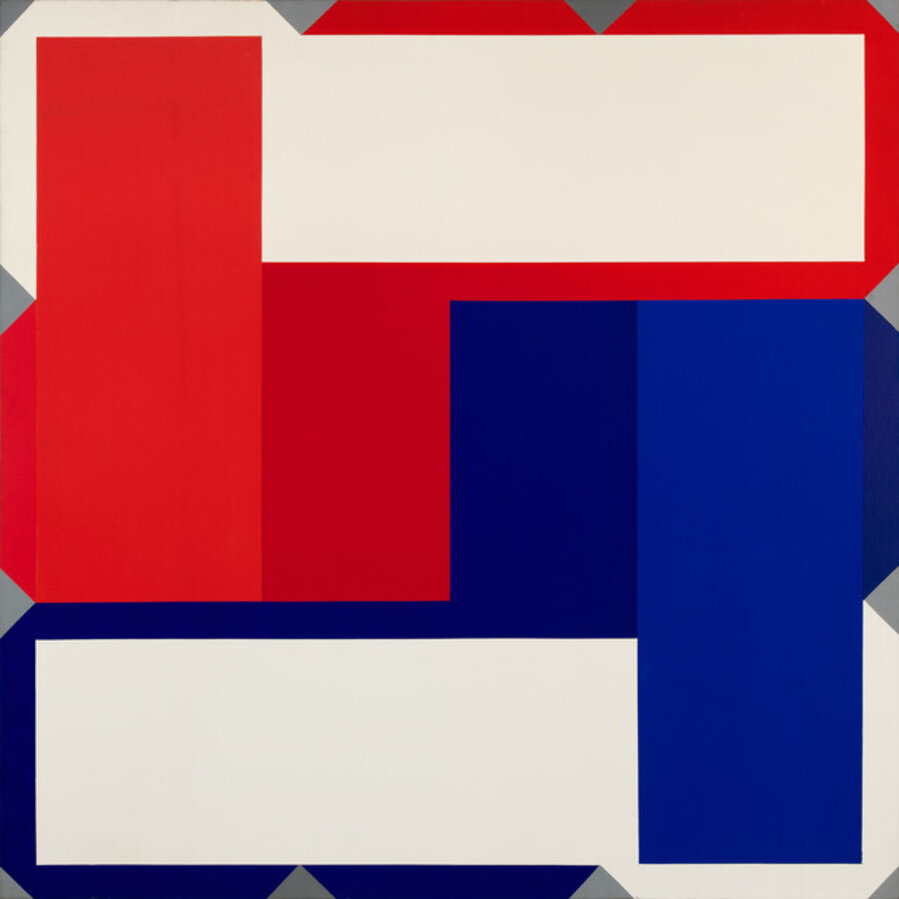 Color Phase #13 (Blue Red on White)