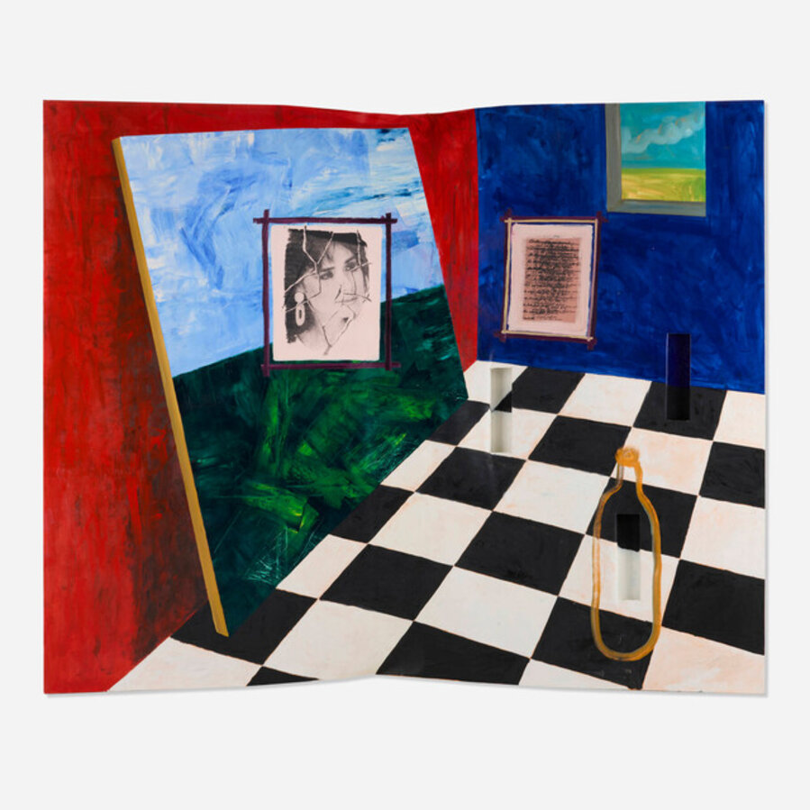 Painted Window, Modern Art, End of Century, Words, Vanity