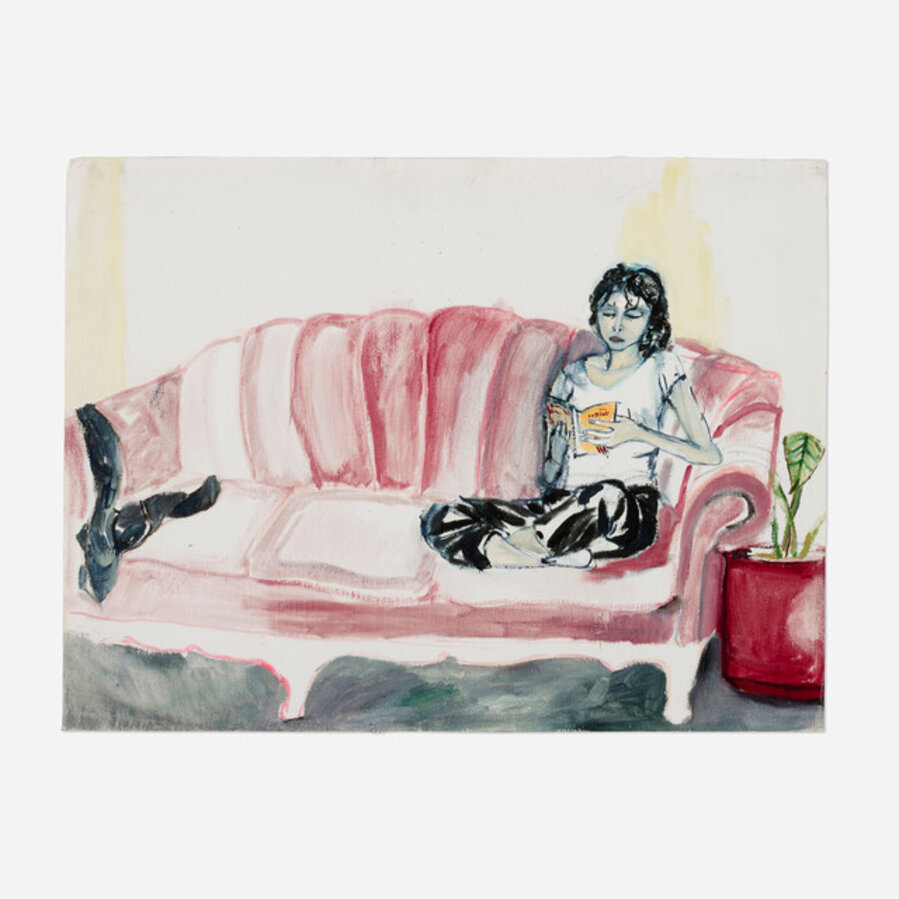 Angie Reading on Couch (Palms Apartment)