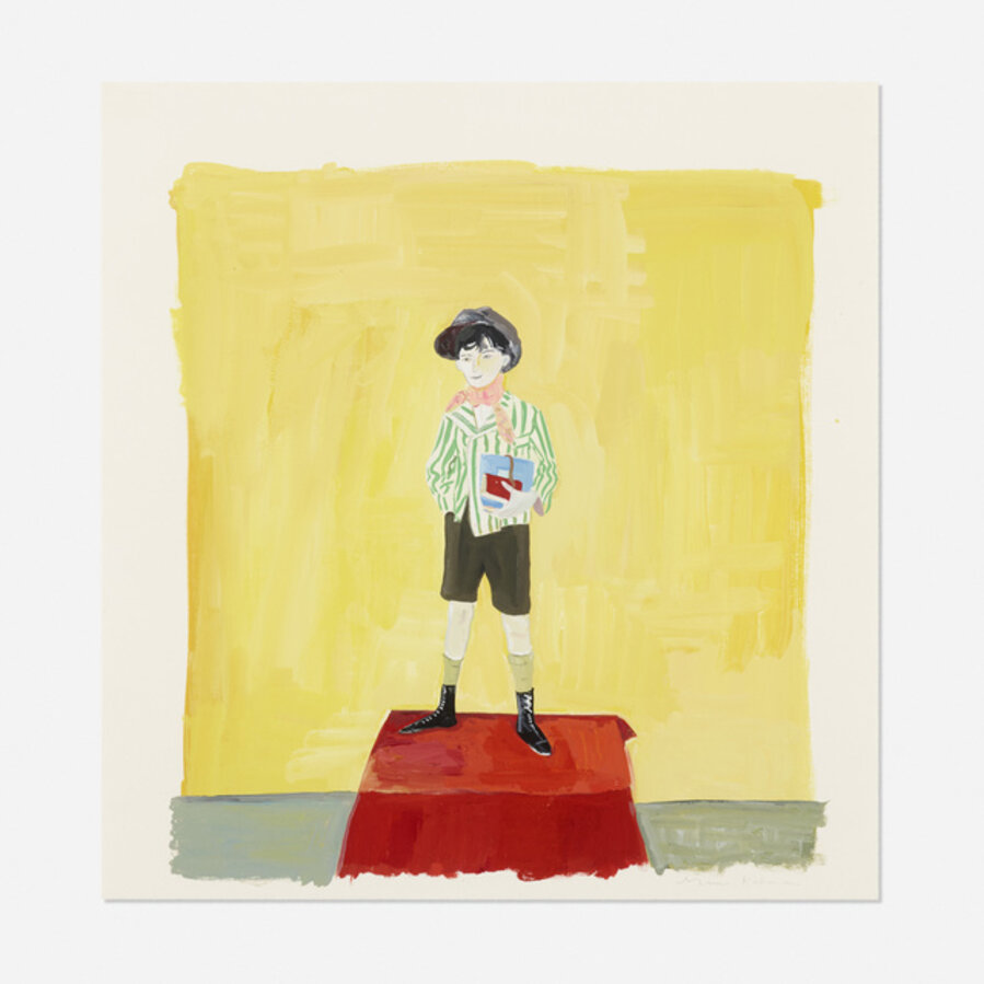Boy with Green Striped Jacket