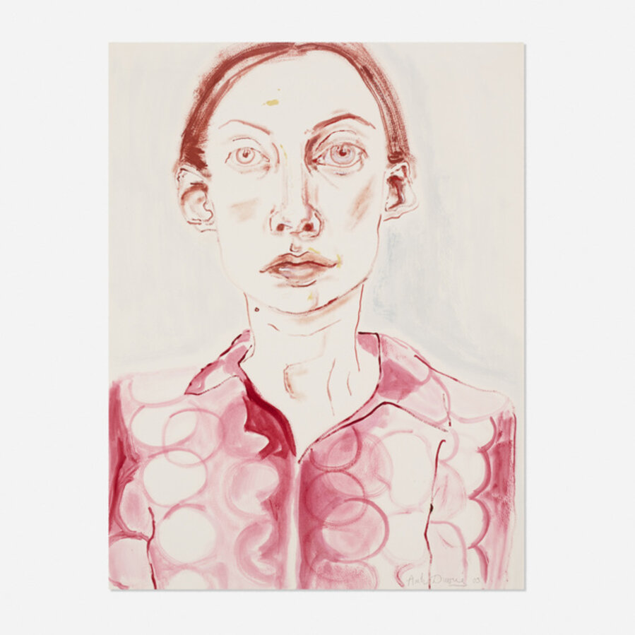Drawing Self-Portrait with Prada Shirt