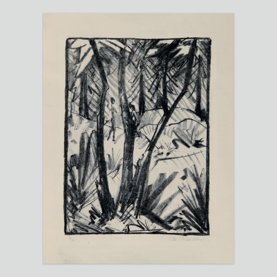 Waldlandschaft mit kleinen Figuren II (Forest landscape with small figures II )