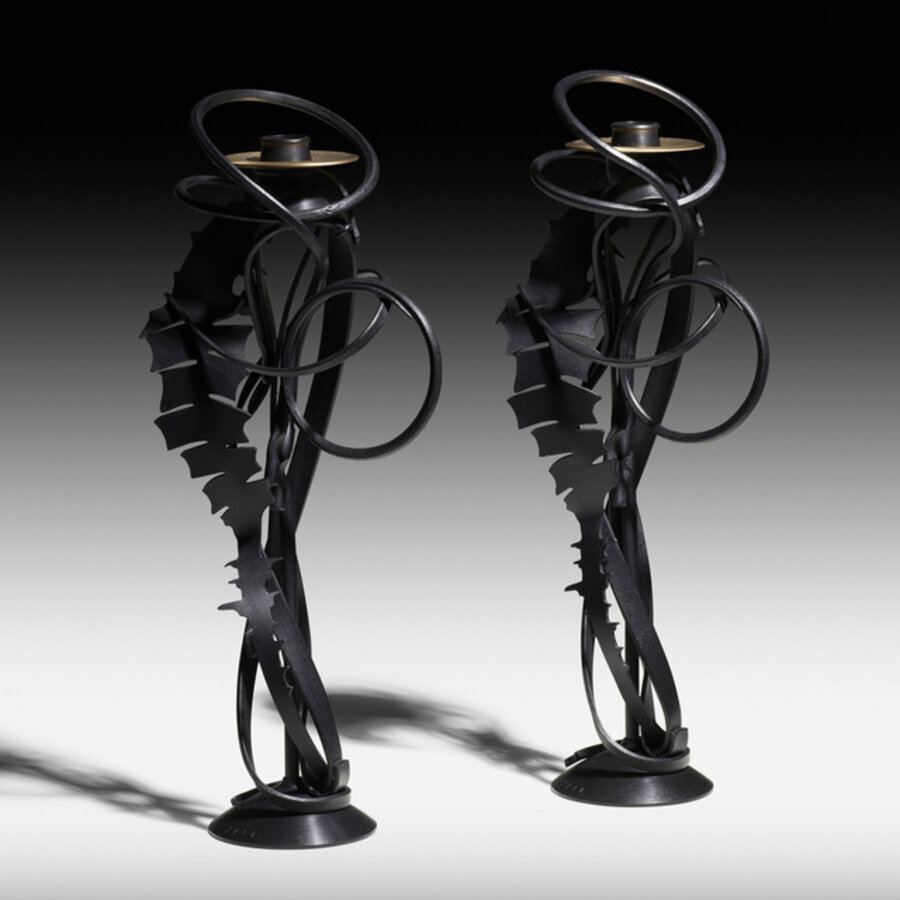 Double Shear Candleholders, pair