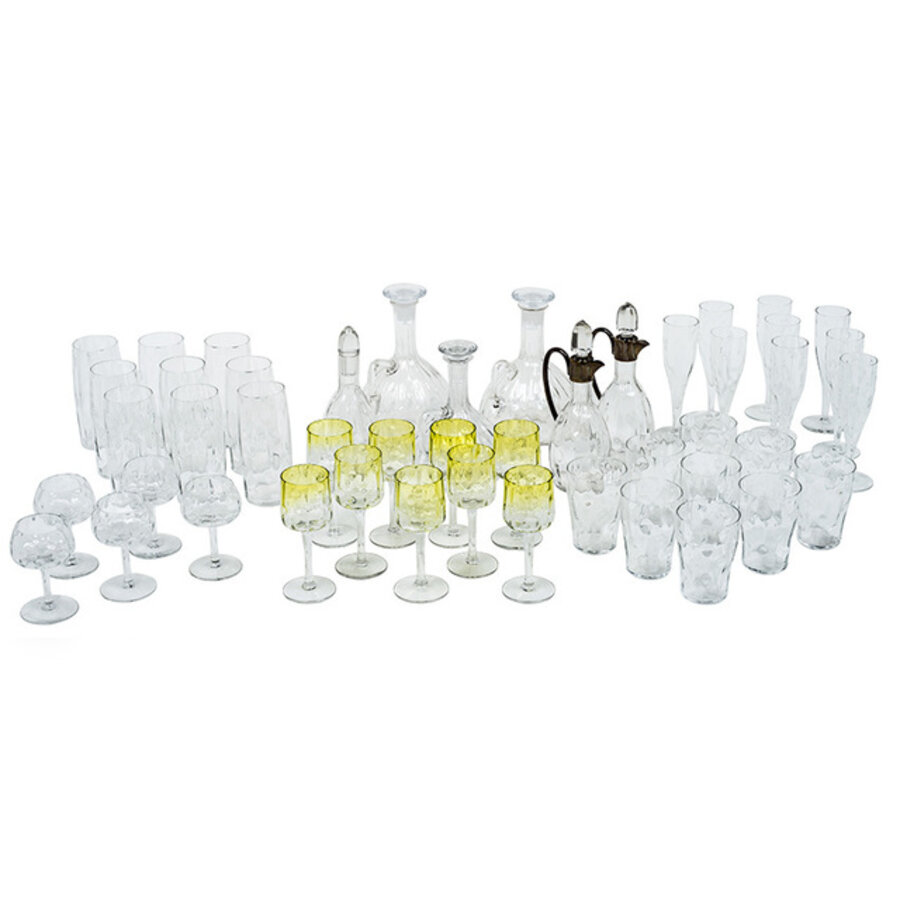 Incredible Rare 48 piece Set Koloman Moser Chamapgne Water Wine Beer Sherry