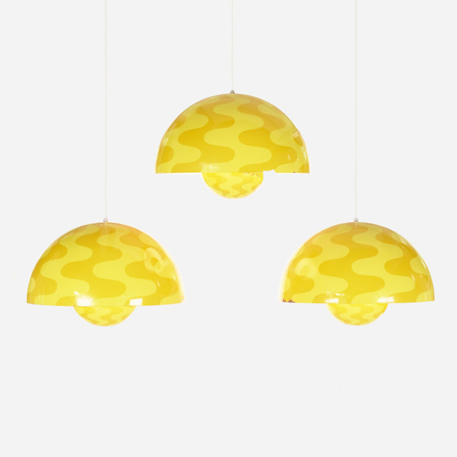 Big Flower Pot pendants, set of three