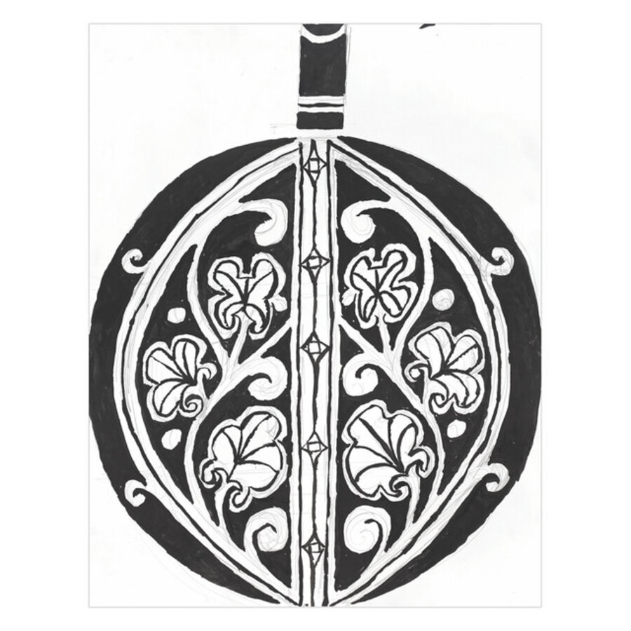 Study for Large Flask with Six Leaves