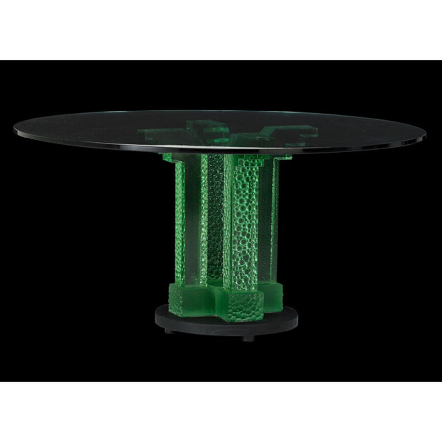 Hematite dining table, California