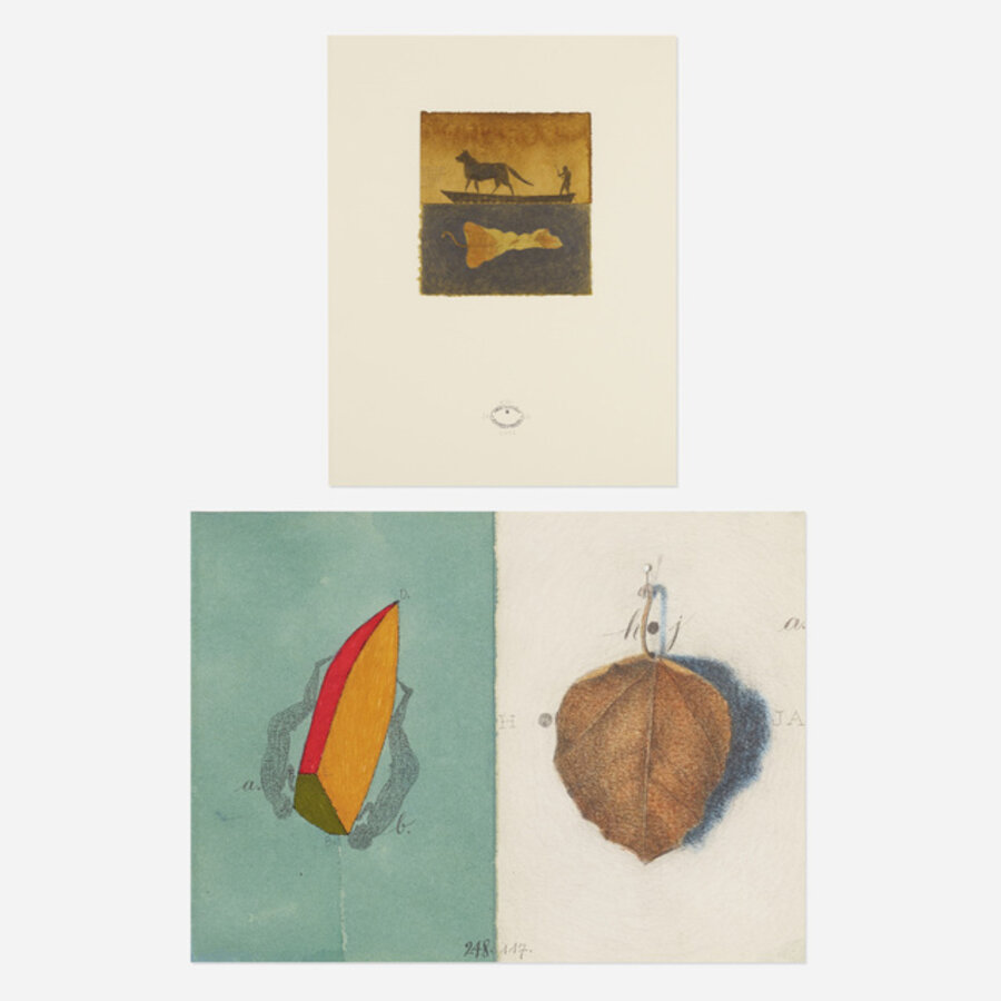 Hoja and Dibujo (two works)