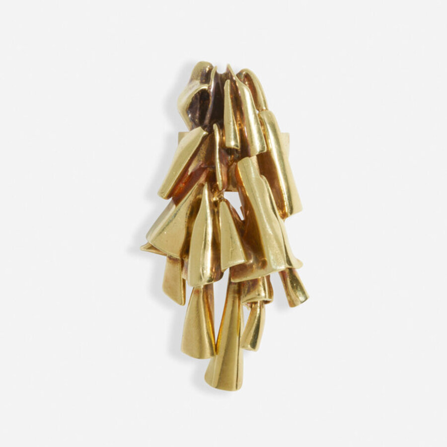 Gold articulated ring