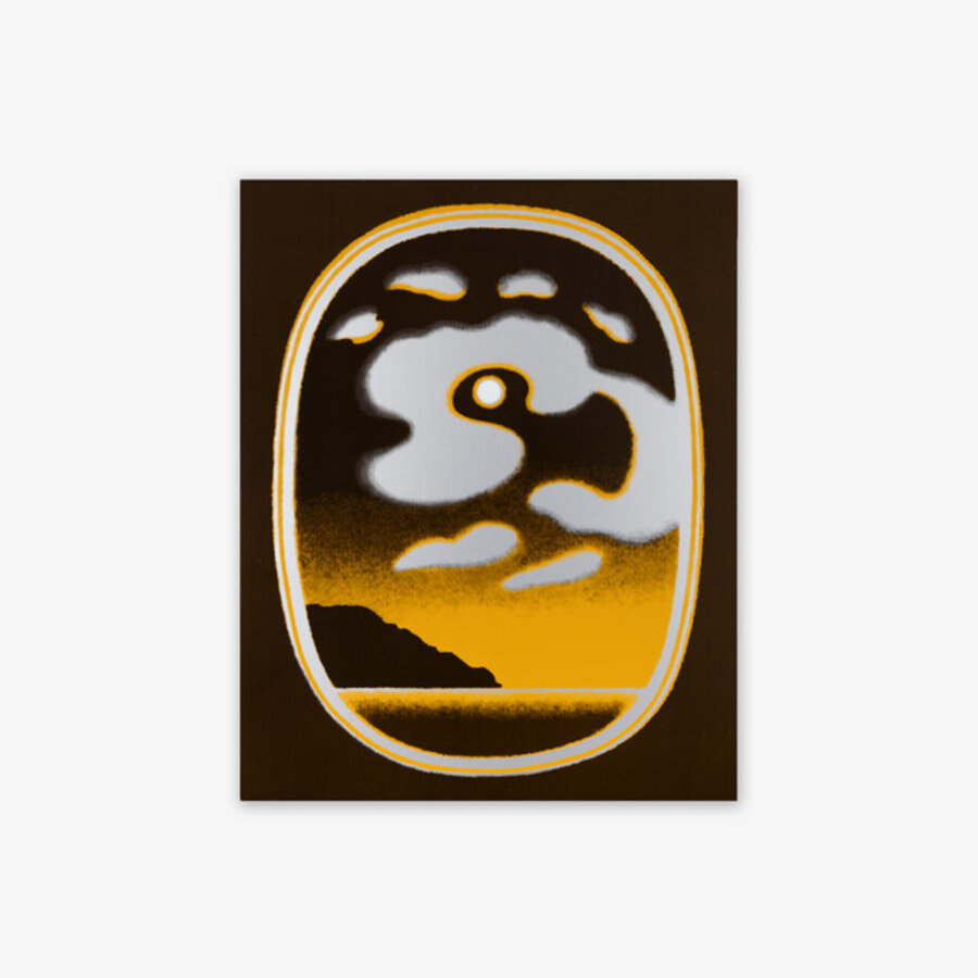 Pleine lune nuages gris (Yellow)